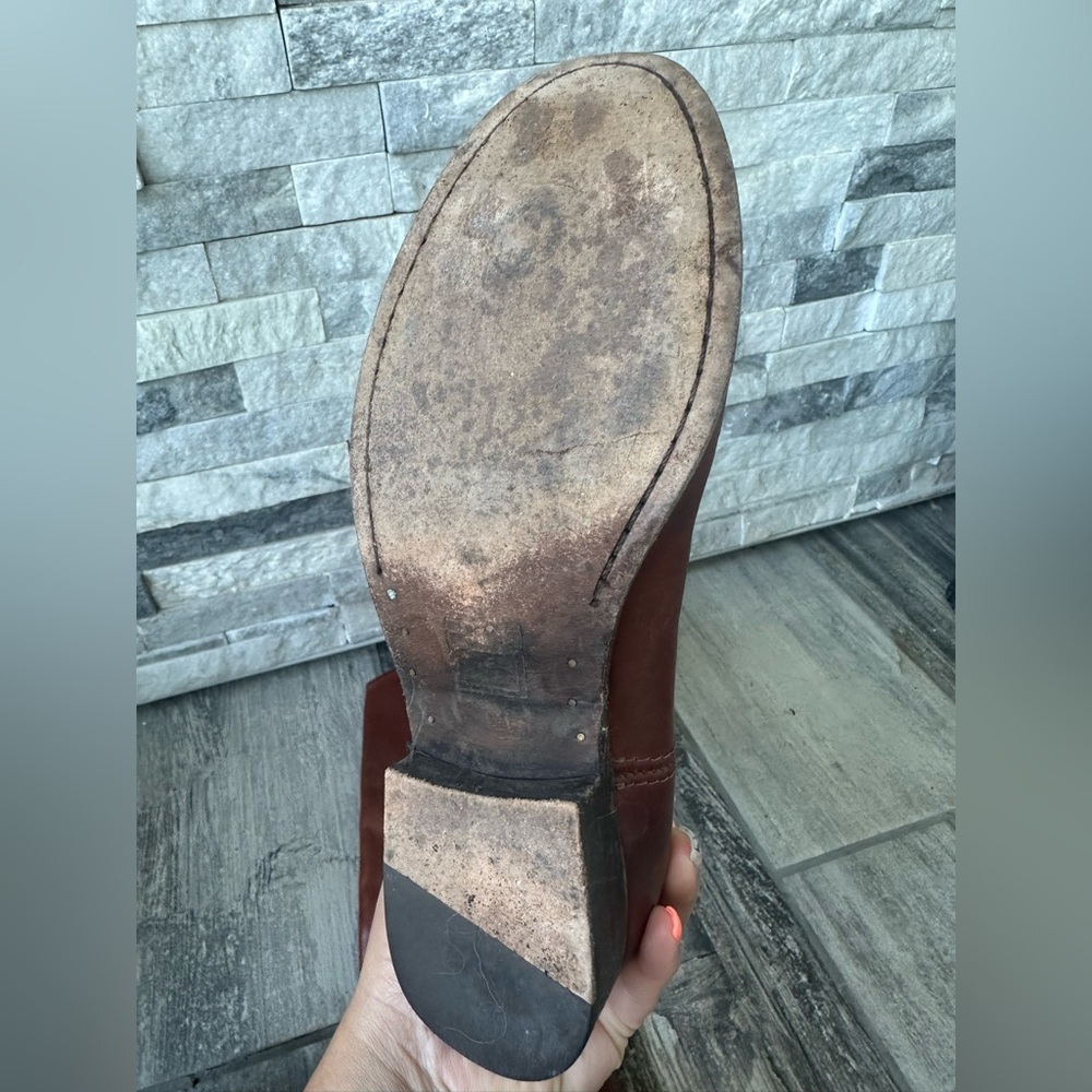 Frye Melissa Button Tall Leather Boot Cognac Western Equestrian Riding Sz8.5 B - Picture 11 of 17